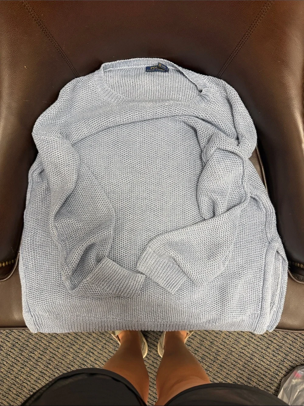 Polo by Ralph Lauren Pale Blue Men's Crewneck Sweater